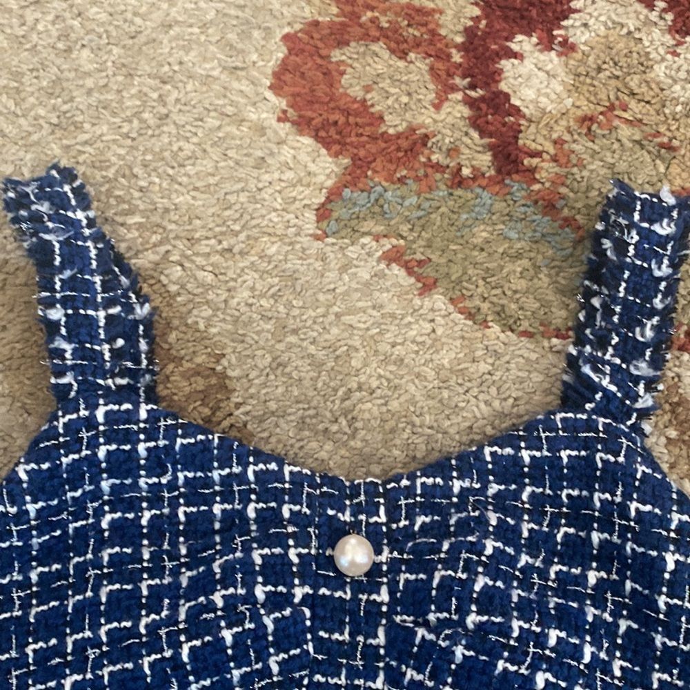 Blue Tweed Dress - Picture 7 of 11